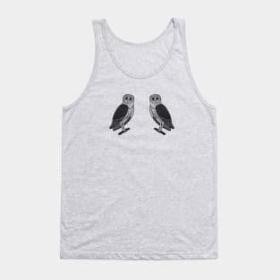 Barn Owls in Love - super cute hand drawn owl lovers design Tank Top